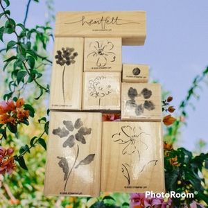 Stampin' Up! Heartfelt Thanks Rubber Stamps Set of 8